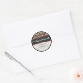 Chic und Angesagtes Kariert-Adresslabel Runder Aufkleber (Umschlag)