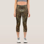 Chic und Bold Cheetah Print Capri Leggings (Vorderseite)