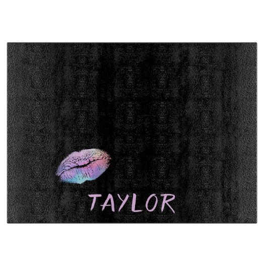 Chic und Charming Lipstick Print Schneidebrett (Vorderseite)