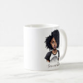 Chic und Classy Afro Frau Kaffeetasse (VorderseiteRechts)