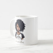 Chic und Classy Afro Frau Kaffeetasse (Vorderseite Links)