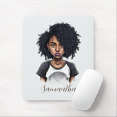 Chic und Classy Afro Frau Mousepad (Mit Mouse)