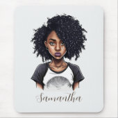 Chic und Classy Afro Frau Mousepad (Vorne)