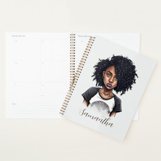 Chic und Classy Afro Frau Planer (Anzeige)