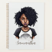Chic und Classy Afro Frau Planer (Vorderseite)