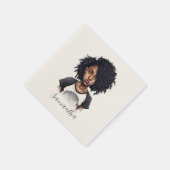 Chic und Classy Afro Frau Serviette (Ecke)