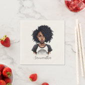 Chic und Classy Afro Frau Serviette (Beispiel)