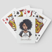 Chic und Classy Afro Frau Spielkarten (Rückseite)