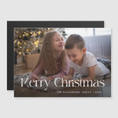 Chic und Elegant | Frohe Weihnachten Magnetkarte (Vorne/Hinten)