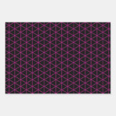 Chic und Elegant Magenta Rosa und Schwarzes Glossa Geschenkpapier Set (Vorderseite 3)