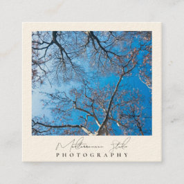 Chic und Elegant moderne minimalistische Fotografi Quadratische Visitenkarte