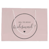 Chic und Elegant Werden Sie meine Bridesmaid sein Große Geschenktüte (Rückseite)