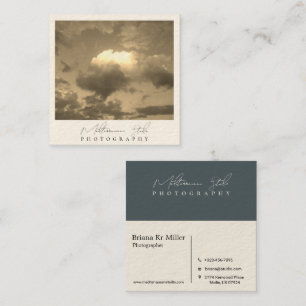 Chic und Elegante moderne minimalistische Fotograf Quadratische Visitenkarte