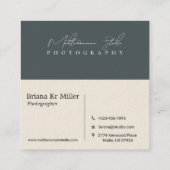 Chic und Elegante moderne minimalistische Fotograf Quadratische Visitenkarte (Rückseite)