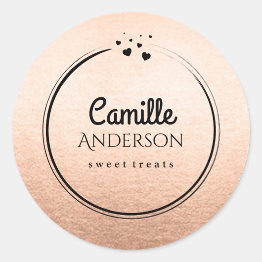 Chic und Elegante Rose Gold Stickers (Vorderseite)