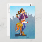 Chic und Extravagante Postkarte (Vorne/Hinten)