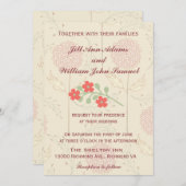 Chic und Floral Wedding Einladung (Vorne/Hinten)