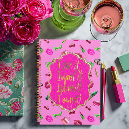 Chic und lustig Hot Pink & Green Glam “Ich sehe es Notizblock