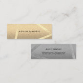 Chic und Lux (Gold/Grau) Mini Visitenkarte (Vorne/Hinten)