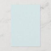 Chic und Minimal Blue Wedding Gast Details Begleitkarte (Rückseite)