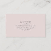 Chic und Minimal Monogramm| Blüte Visitenkarte (Rückseite)