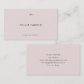 Chic und Minimal Monogramm| Blüte Visitenkarte (Vorne/Hinten)