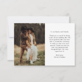 Chic und schöner Text | Zweite Hochzeit eines klas Dankeskarte (Rückseite)