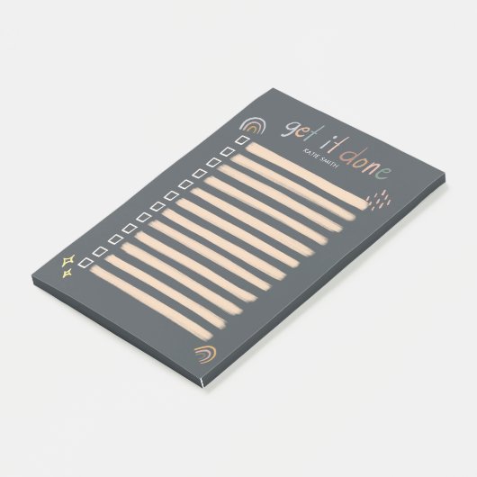 Chic und Sketchy Rainbow and Stars Post-it Klebezettel (angewinkelt)