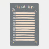 Chic und Sketchy Regenbogen und Sterne Sie Got Post-it Klebezettel (Vorderseite)