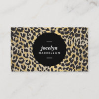 Chic und stilvolle Gold Leopard Print Business Car