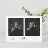 Chic und stilvoller Foto Abschluss Ankündigung (Stehend Vorderseite)