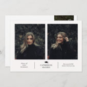 Chic und stilvoller Foto Abschluss Ankündigung (Vorne/Hinten)