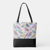 Chic und trendy Bird & Stylish Monogram Tasche (Rückseite)