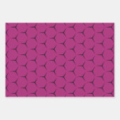 Chic und Trendy Magenta Rosa und Schwarz Glossie Geschenkpapier Set (Vorderseite 2)