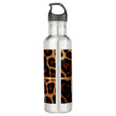 Chic und trendy Mit Monogramm Leopard Print Edelstahlflasche (Rückseite)