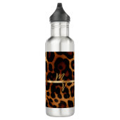 Chic und trendy Mit Monogramm Leopard Print Edelstahlflasche (Rechts)