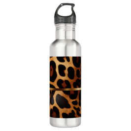 Chic und trendy Mit Monogramm Leopard Print Edelstahlflasche