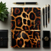 Chic und trendy Mit Monogramm Leopard Print Notizblock