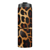 Chic und trendy Mit Monogramm Leopard Print Thermosbecher (Vorderseite)