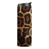 Chic und trendy Mit Monogramm Leopard Print Thermosbecher (Nach links gedreht)