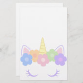 Chic Unicorn Briefpapier (Vorne/Hinten)