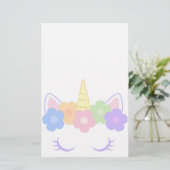 Chic Unicorn Briefpapier (Stehend Vorderseite)