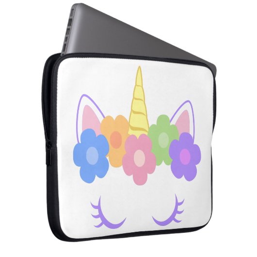 Chic Unicorn Laptopschutzhülle (Vorne Rechts)