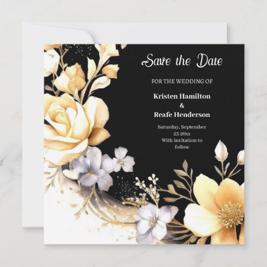 Chic Unique Modern Wedding Save The Date (Vorderseite)