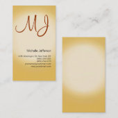 Chic Unique Monogram Business Card Visitenkarte (Vorne/Hinten)