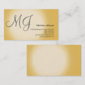 Chic Unique Monogram Business Card Visitenkarte (Vorne/Hinten)