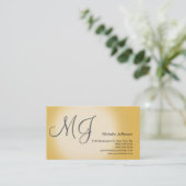 Chic Unique Monogram Business Card Visitenkarte (Stehend Vorderseite)