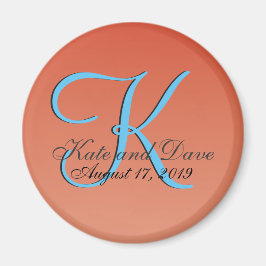 Chic Unique Red Orange Magnet