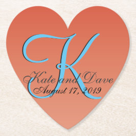 Chic Unique Red Orange Runder Pappuntersetzer