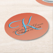 Chic Unique Red Orange Runder Pappuntersetzer (Angewinkelt)